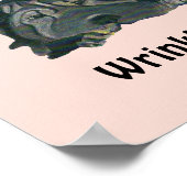 Roze "Rockin" Mijn rimpels Zwarte Sharpei-Poster Poster (Hoek)