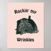 Roze "Rockin" Mijn rimpels Zwarte Sharpei-Poster Poster (Voorkant)