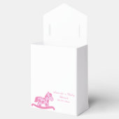 Roze Rocking Horse Baby shower Party gunst box Bedankdoosjes (Geopend)