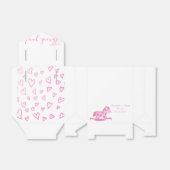 Roze Rocking Horse Baby shower Party gunst box Bedankdoosjes (Uitgevouwen)
