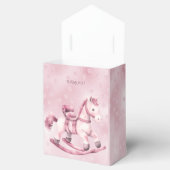 Roze Rocking Paard Favor Box Bedankdoosjes (Geopend)