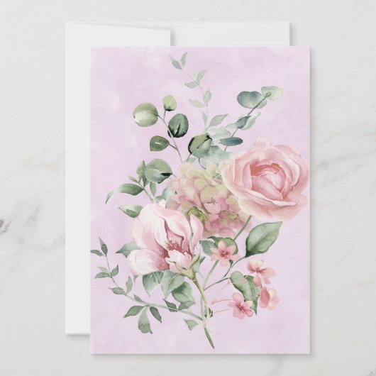 Roze Rockstar verjaardagsuitnodiging Kaart (Achterkant)