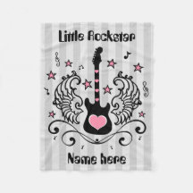 Roze rockster-gitaar met vleugels