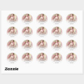 Roze Rococo Adres Sticker (Vel)