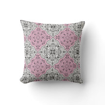 Roze rococo patroon bloemmotief