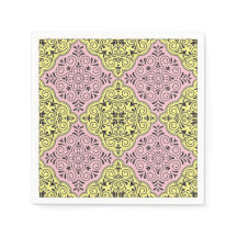 Roze rococo patroon bloemmotief