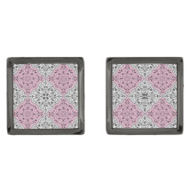 Roze rococo patroon bloemmotief
