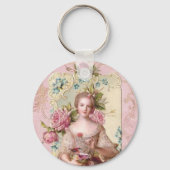 Roze Rococo-Sleutelhanger Sleutelhanger (Voorkant)