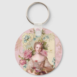 Roze Rococo-Sleutelhanger Sleutelhanger