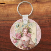 Roze Rococo-Sleutelhanger Sleutelhanger (Voorkant)
