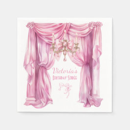 Roze Rococo Soft Renaissance Coquette Party Servet