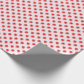 Roze Rode Aardbeienbessen Zoet Cadeaupapier (Hoek)