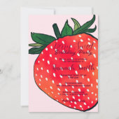 Roze Rode Aardbeienbessen Zoet Kaart (Voorkant)