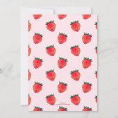 Roze Rode Aardbeienbessen Zoet Kaart (Achterkant)