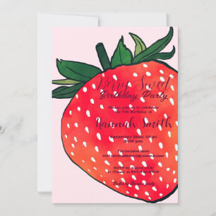Roze Rode Aardbeienbessen Zoet Kaart