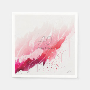 Roze rode abstracte eenvoudige eenvoudige servet