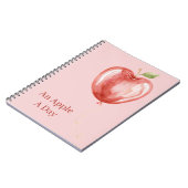 Roze Rode Appel Ballon Notitieboek (Linkerzijde)