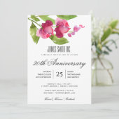 ROZE RODE AQUELEURFLORALE ZAKELIJKE FEestPARTY EVE Kaart (Staand voorkant)