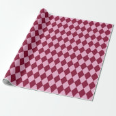 Roze rode argyle patroon Inpakpapier (Uitgerold)