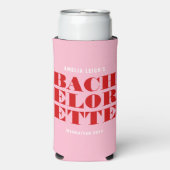 Roze & Rode Bachelorette-weekend met een knal Seltzer Blikjeskoeler (Seltzer Voorkant)