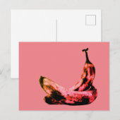 Roze rode Banaan Pop Art Cool Unieke Briefkaart (Voorkant / Achterkant)