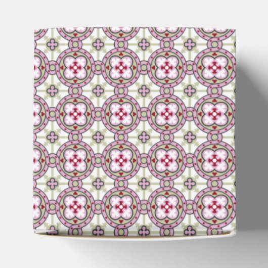 roze rode Barcelona Tile-band Bedankdoosjes (Bovenkant)
