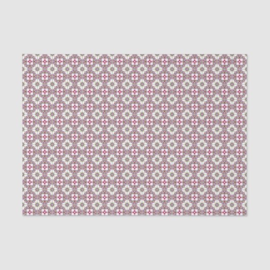  roze rode Barcelona Tile-band Tissuepapier (Voorkant)