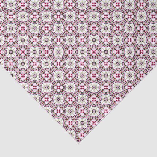  roze rode Barcelona Tile-band Tissuepapier (Detail)