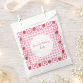 Roze & Rode Berry Eerste Verjaardag Party Favoriet Bedankzakje (Geknipt)