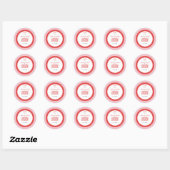Roze Rode Berry Sweet One Girl 1e verjaardag Ronde Sticker (Vel)