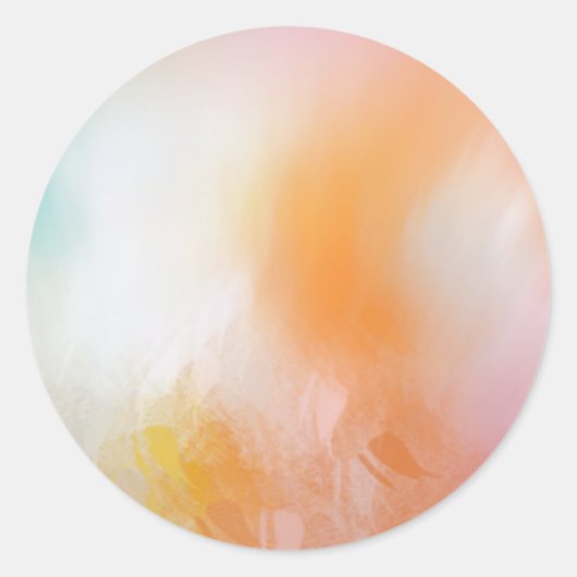 Roze rode, blauwe, kleurrijke Abstracte Sjabloon Ronde Sticker (Voorkant)