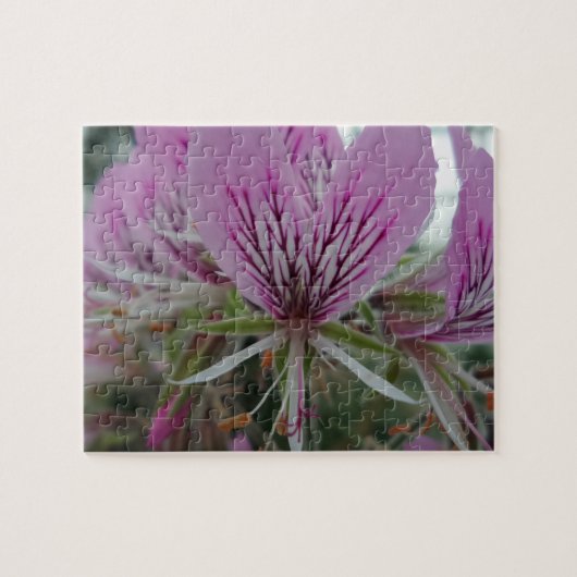 Roze Rode Bloem Legpuzzel (Horizontaal)