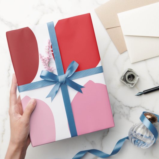Roze Rode Bloemblaadjes Cadeaupapier (Geschenken)