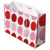 Roze Rode Bloemblaadjes Groot Cadeauzakje (Achterkant Gekanteld)