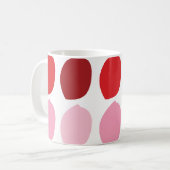 Roze Rode Bloemblaadjes Koffiemok (Voorkant links)