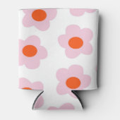 Roze Rode Bloemen Elegante Retro Bloemen Drink Blikjeskoeler (Voorkant)