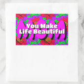 Roze rode bloemen | Elegante Stickers voor Happy M (Tas)