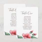 Roze rode bloemen groene bruiloft zithoek. kaart (Voorkant / Achterkant)