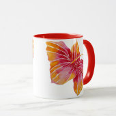 Roze & Rode Bloemen Hawaii Hibiscus Mok (Voorkant rechts)