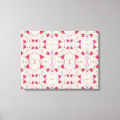 Roze rode bloemen Kunstkunst Canvas Afdruk (Voorkant)