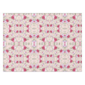 Roze rode bloemen Kunstkunst Tafelkleed (Voorkant (Horizontaal))