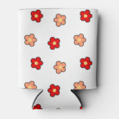 Roze Rode Bloemen Levendige Botanische Lente & Zom Blikjeskoeler (Voorkant)