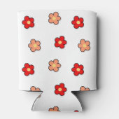 Roze Rode Bloemen Levendige Botanische Lente & Zom Blikjeskoeler (Achterkant)