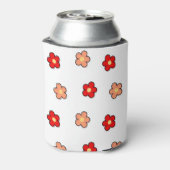 Roze Rode Bloemen Levendige Botanische Lente & Zom Blikjeskoeler (Blikje Achterkant)