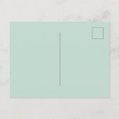Roze Rode Bloemen Mint Briefkaart (Achterkant)