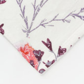 Roze rode bloemen op wit. fleece deken (Hoek)