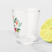 Roze rode bloemen vrijgezellen shotglas shot glas (Rechts)