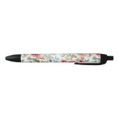 Roze Rode Bloemen Zwarte Inkt Pen (Bodem)