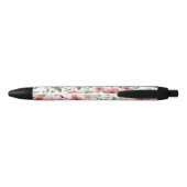 Roze Rode Bloemen Zwarte Inkt Pen (Achterkant)