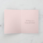 Roze Rode Bloemige Verjaardag Kaart (Binnen)